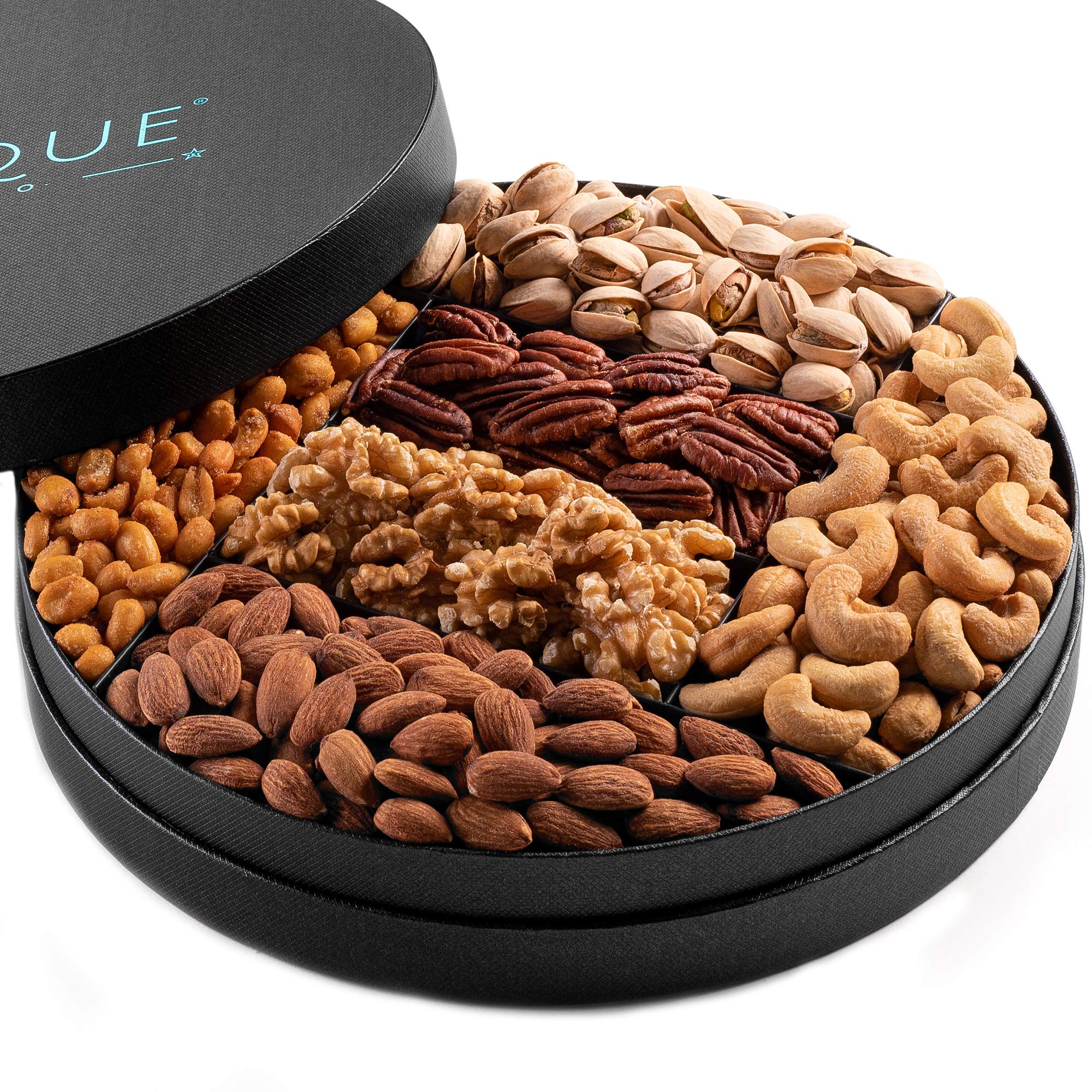 Cirque Gift Co. Gourmet Nut Gift Tray 10" Freshly Roasted Assorted Nuts for Mothers Day, Fathers Day, Holiday, Corporate Gifting, Thanksgiving Gift