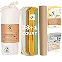 Reusable Paper Towels Washable Roll 29 Pack 12x11in, Reusable Baby Wipes, Washable Paper Towels Cloth, Paperless Paper Towels, Eco Friendly Paper