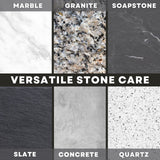 Rhino Wax Soapstone Spray Cleaner - Safely Clean Soap Stone, Slate, Granite, Quartz, Marble, Concrete - Food Safe - Natural Ingredients - Fresh Orange