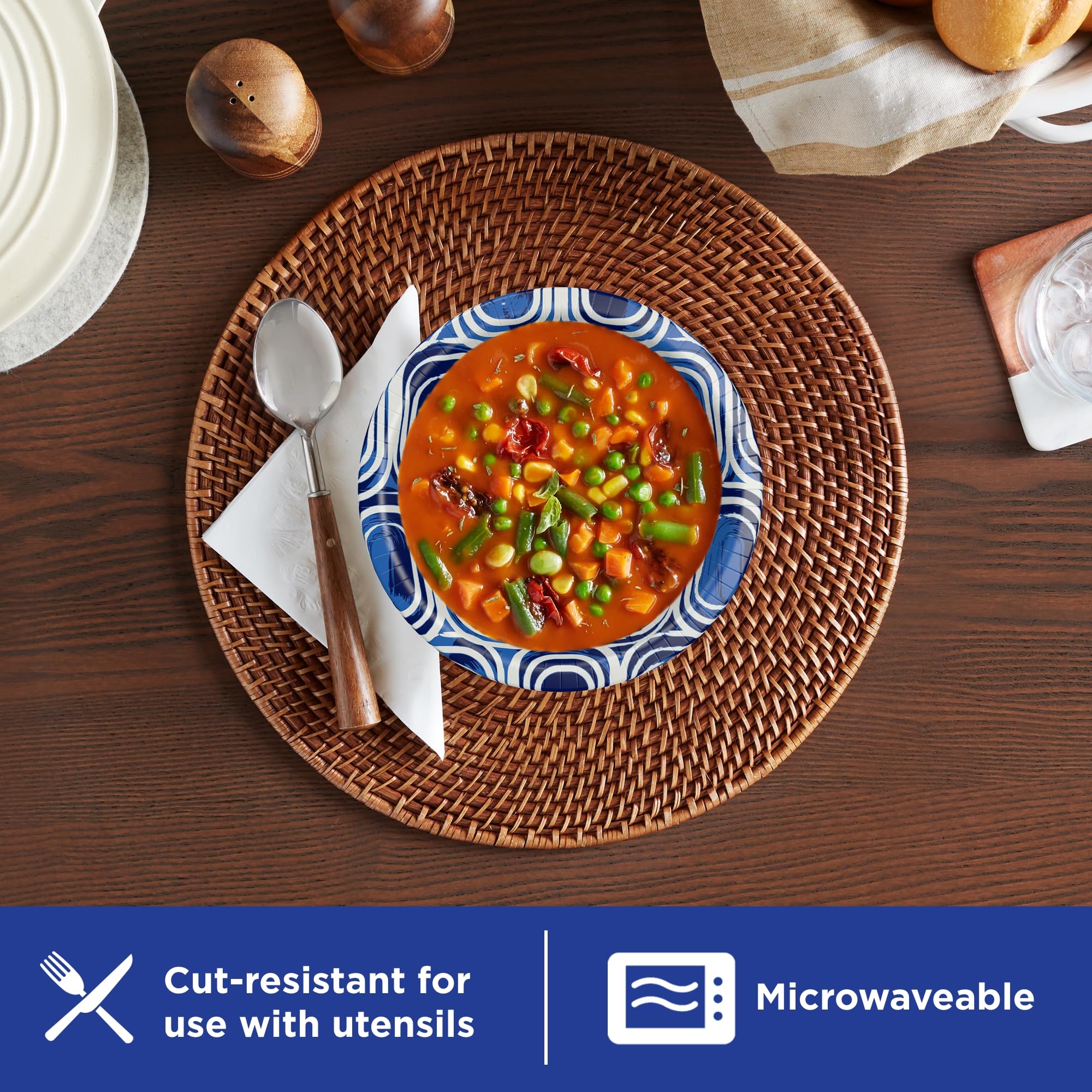 Dixie Ultra, Large Paper Bowls, 20 Oz, 26 Count, Microwave Safe, Compostable, Disposable Bowls Great For Breakfast, Lunch, And Dinner Meals