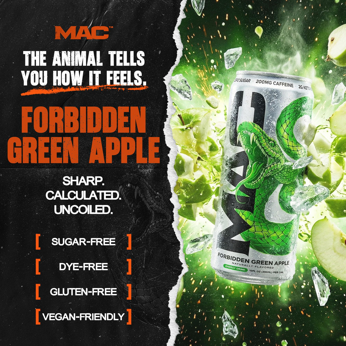 MAC Energy by Conor McGregor Forbidden Green Apple Sugar Free Energy Drink
