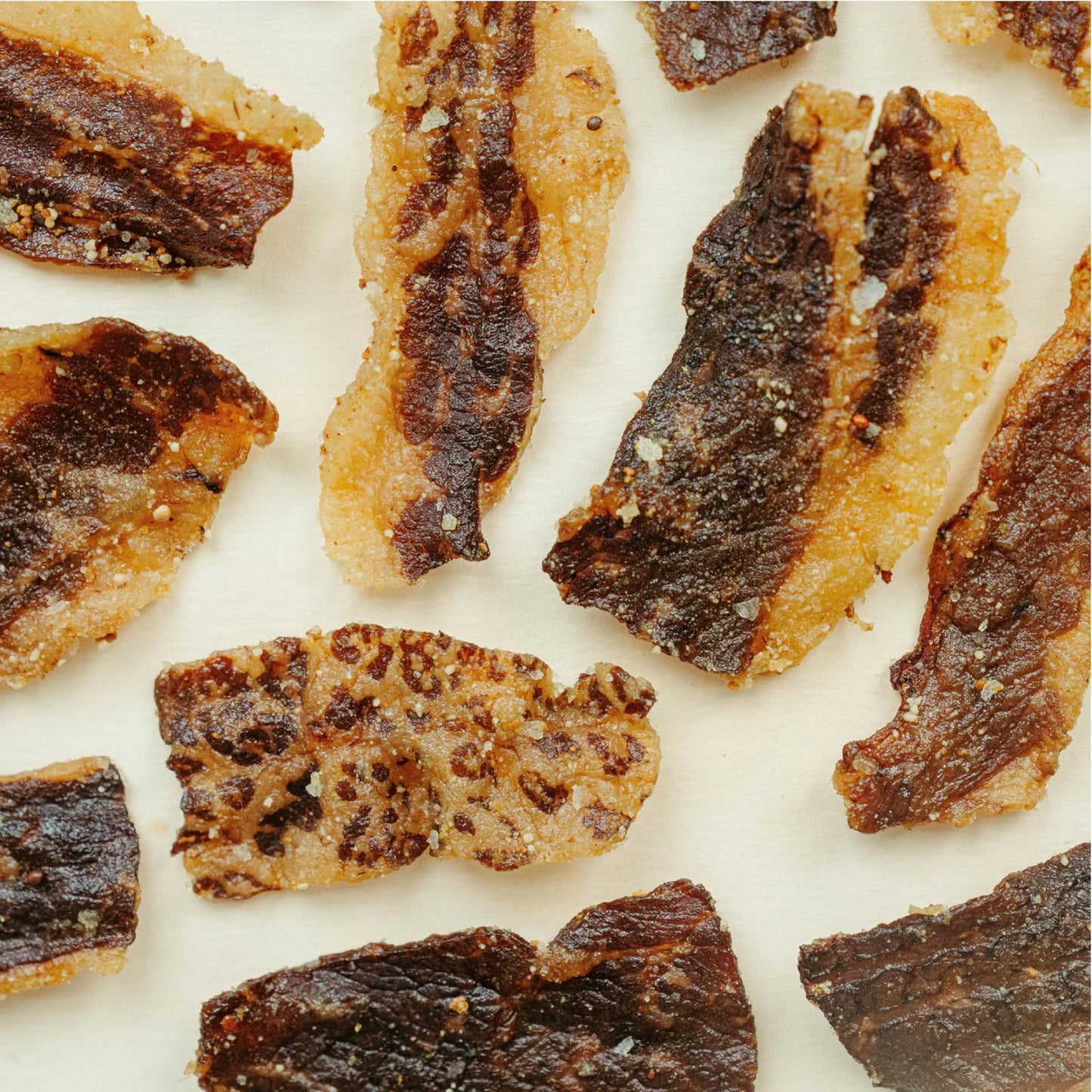 Beefy Meat Chips Original Flavor | 13g Protein Per Serving, Only 2 Ingredients, Prime Brisket Jerky Chips with Real Salt | High Protein Zero Sugar