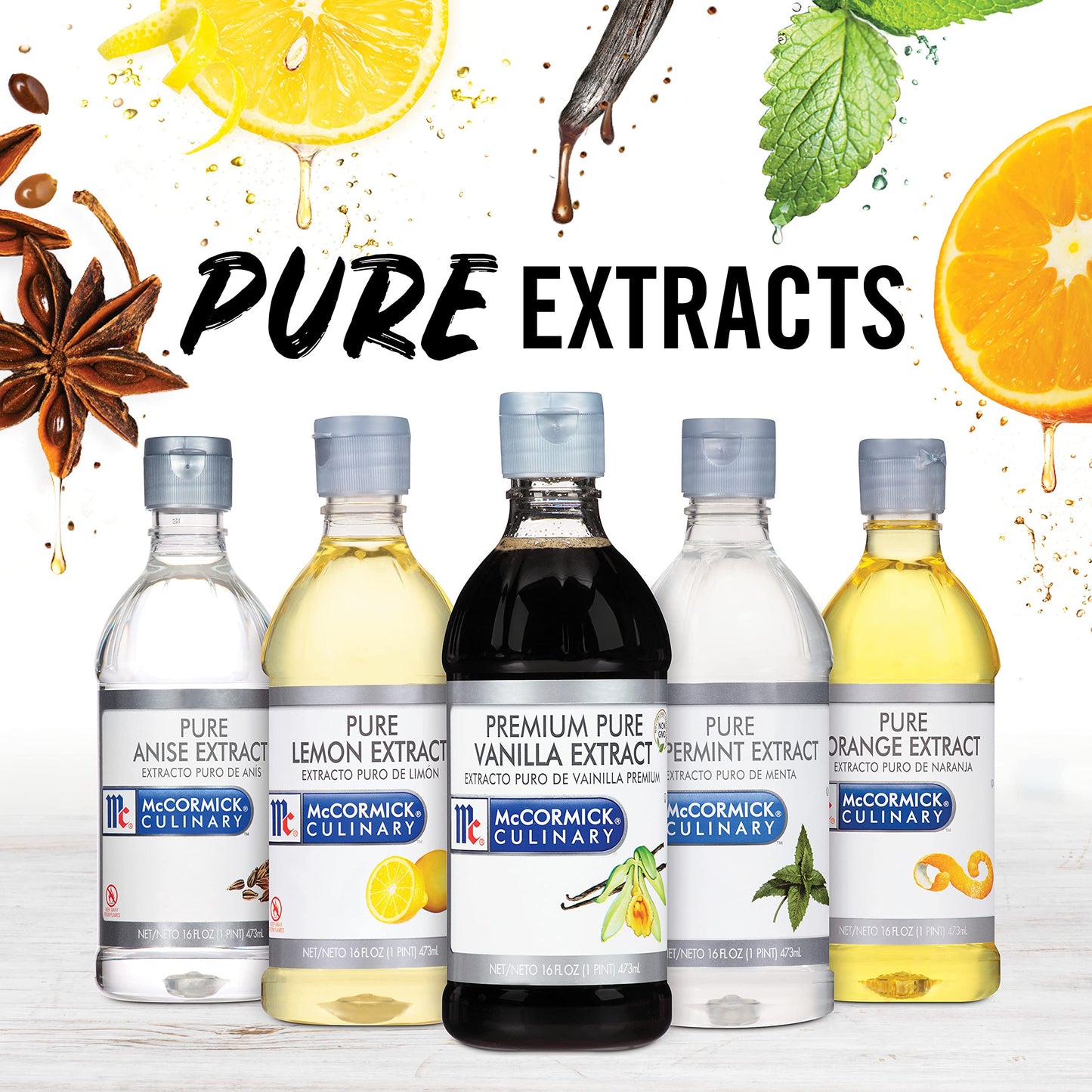 McCormick Culinary Pure Anise Extract, 16 fl oz - One 16 Fluid Ounce Bottle of Anise Extract for Baking, Subtle Licorice Flavor for Cookies, Cakes