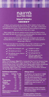 Nairn's Gluten-Free Blueberry & Raspberry Chunky Oat Biscuit Breaks 160g (Pack of 2)