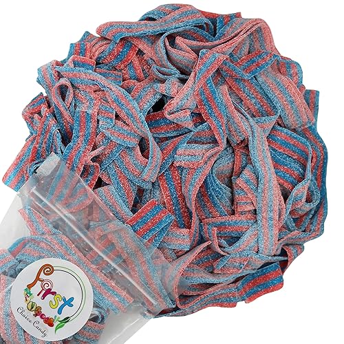 Variety Color Sour Gummy Belts (Blazpberry Red & Blue Raspberry, 2 LB)