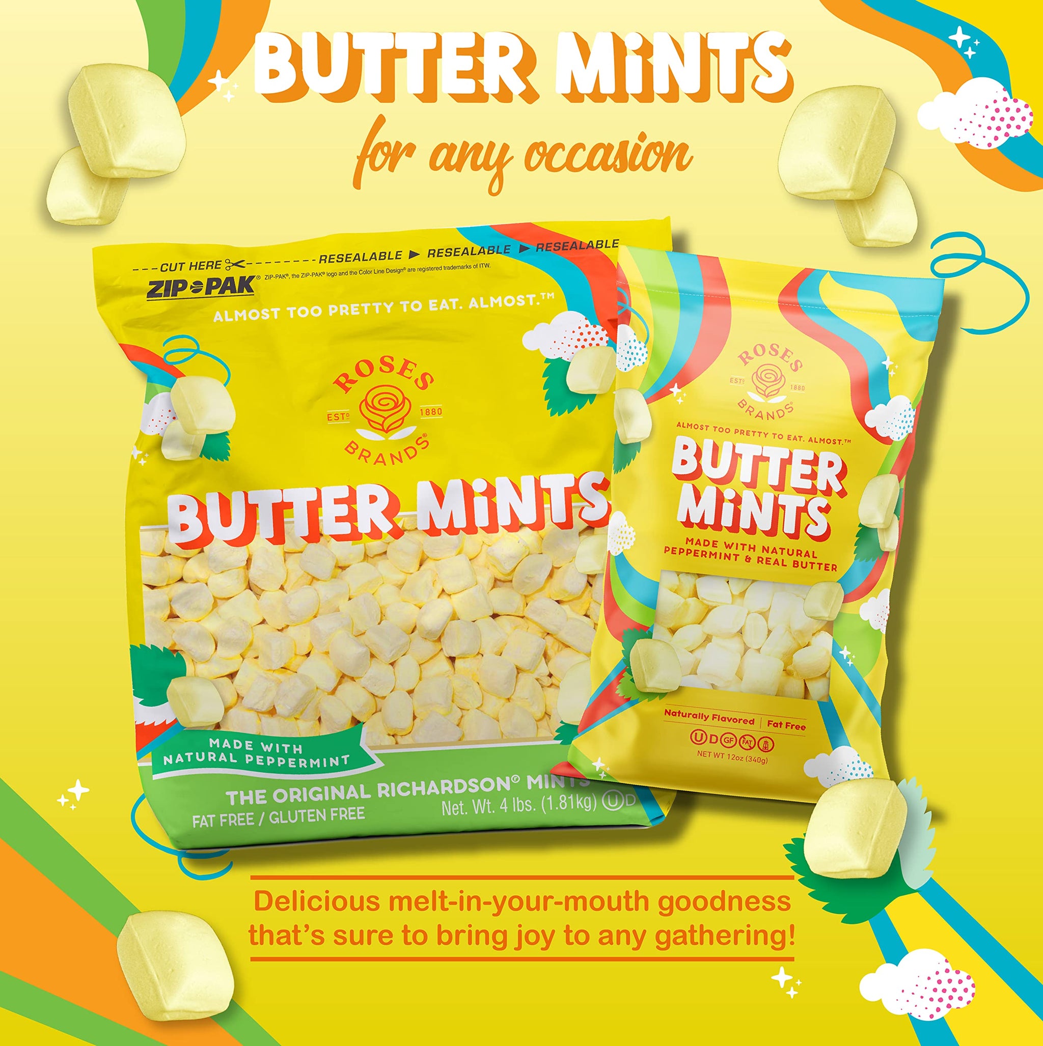 Roses Brands - Butter Mints - 4 lbs (1-Pack)