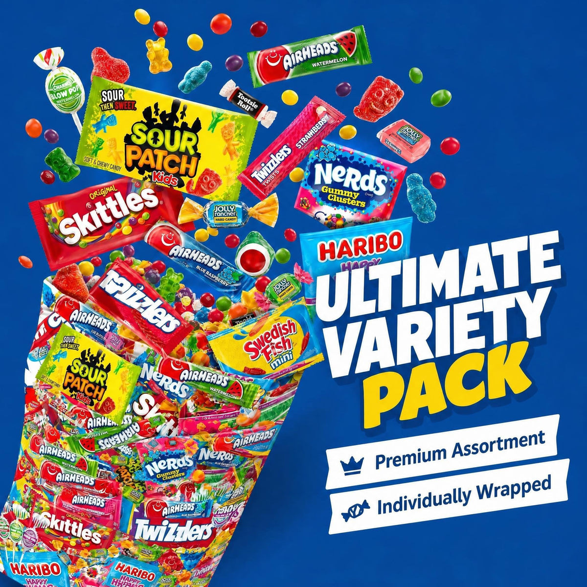 Bulk Candy Variety Pack - 2 lb Candy - CandyBulk Individually Wrapped Candies - Candies - Pinata Filler Stuffers - PinataCandy Stuffers - CandyParty