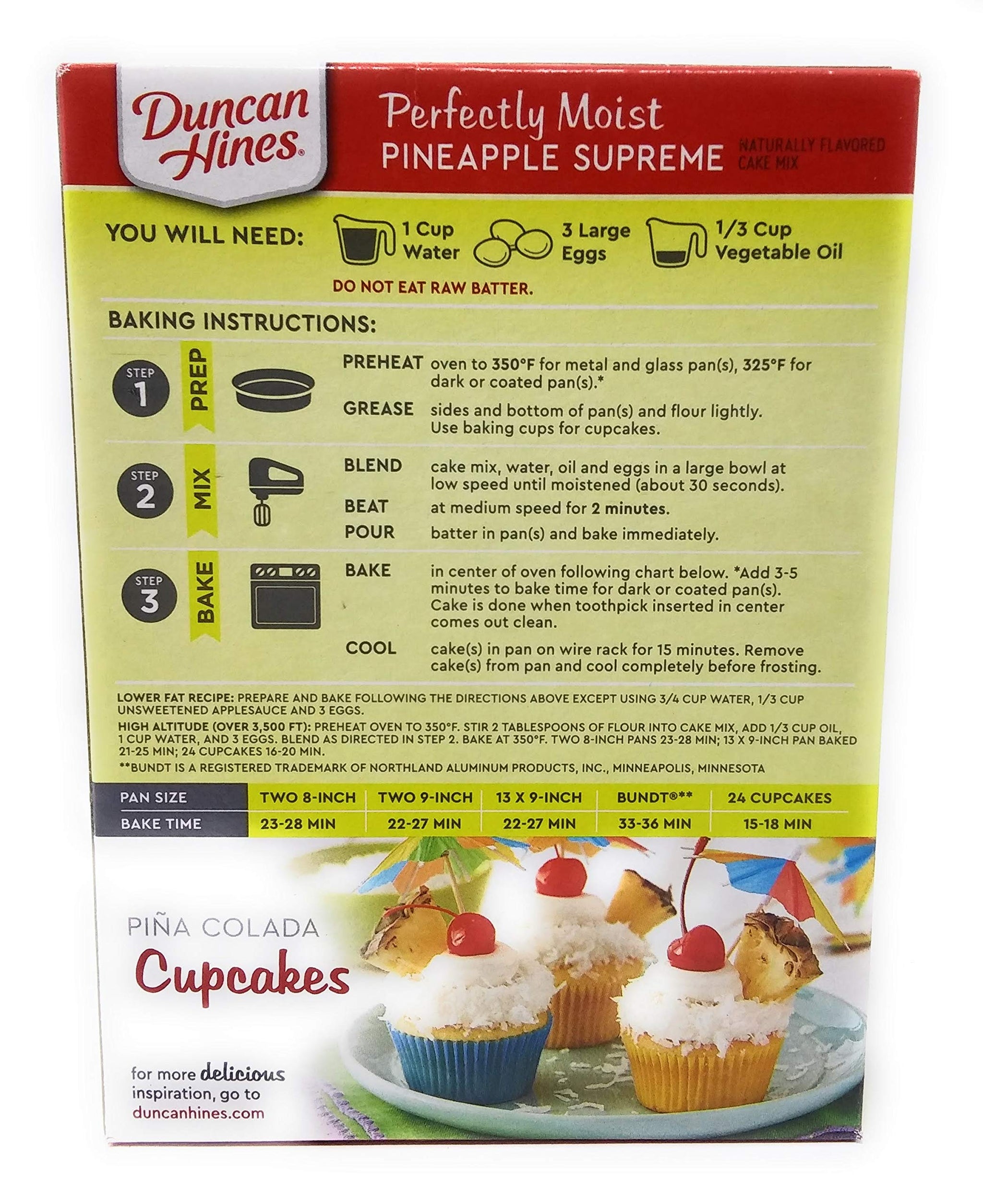 Duncan Hines Signature Pineapple Supreme Cake Mix (4 Pack)