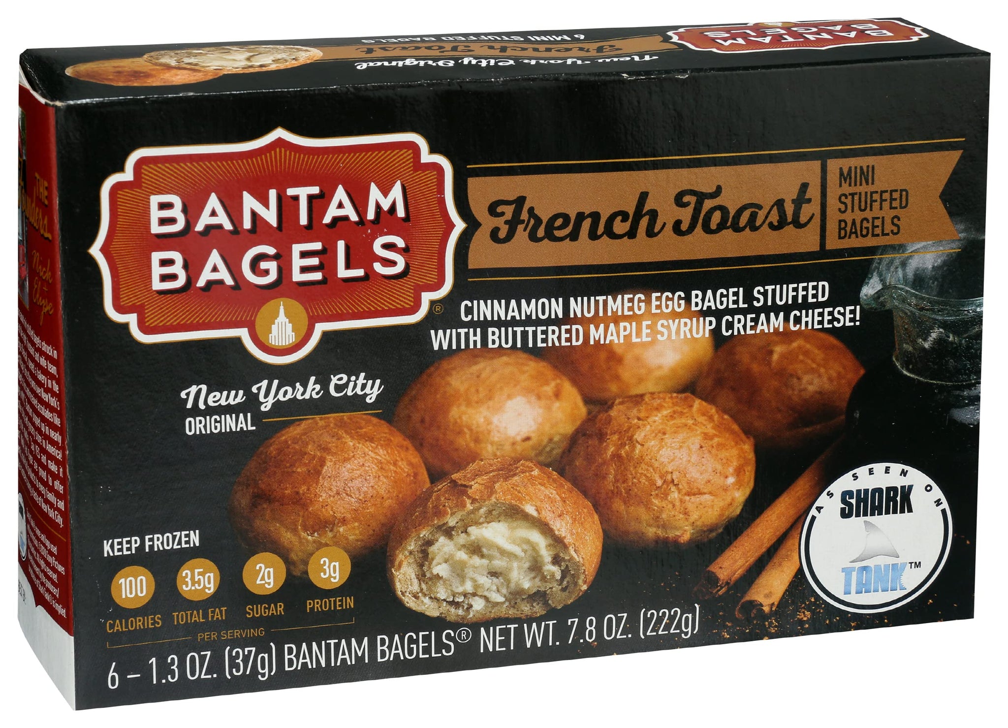 Bantam Bagels French Toast Mini Stuffed Bagels, 6 ct (frozen)