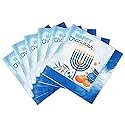 Izzy 'n' Dizzy Hanukkah Napkins, Hanukkah Paper Goods, Blue and White Chanukah Themed Party Supplies (Pack of 20)