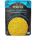 Mina Pearl Couscous, With Turmeric & Ginger, Ready to Eat, Couscous Pearls, Microwavable Meals & Side Dishes, Vegan Protein, Non-GMO, Kosher, 7 oz