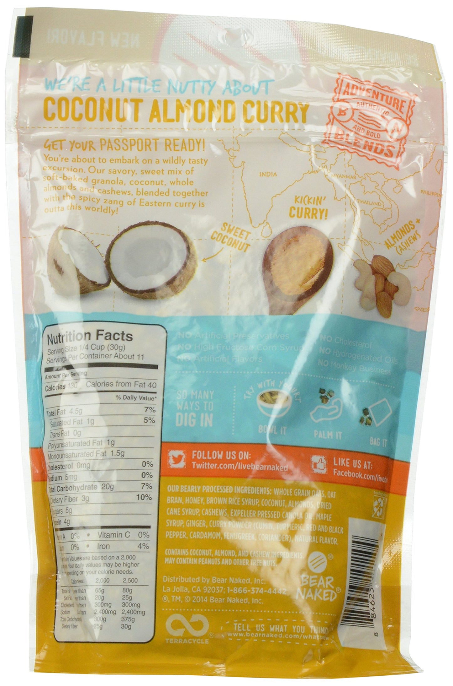 Kellogg's Bear Naked Coconut Almond Curry, 12 Ounce