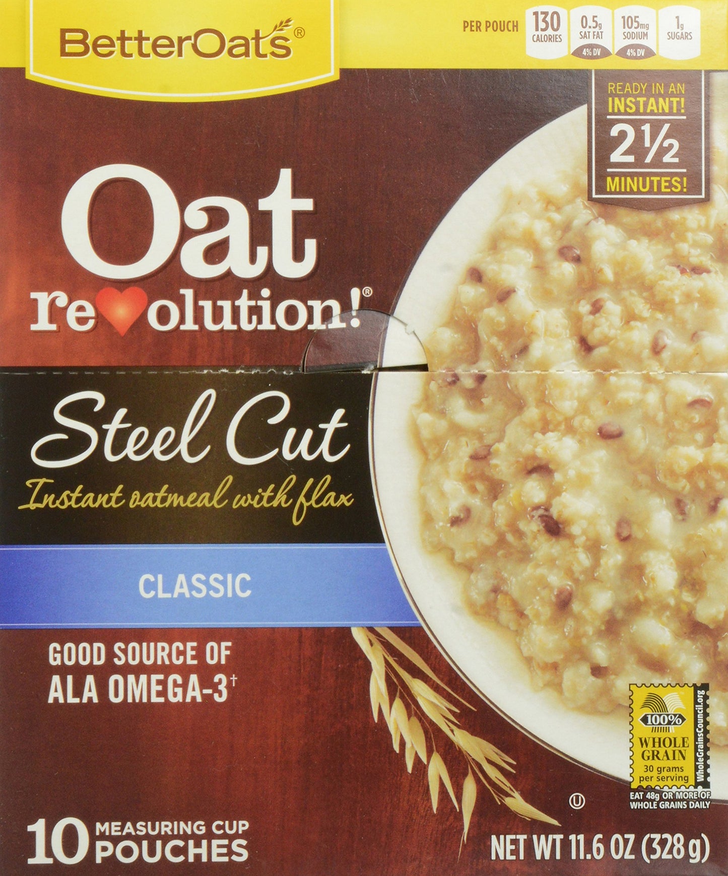 MOM Brands Better Oats Revolution Steel Cut, Classic, 11.6 Ounce