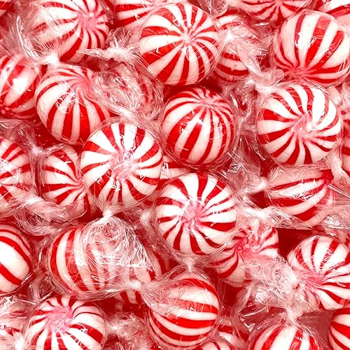 Jumbo MInt Balls |1 Pound Bag - Approx. 45 Count | Nostalgic Peppermint Hard Candy | Individually Wrapped Candy for Office Bowls & Buffets