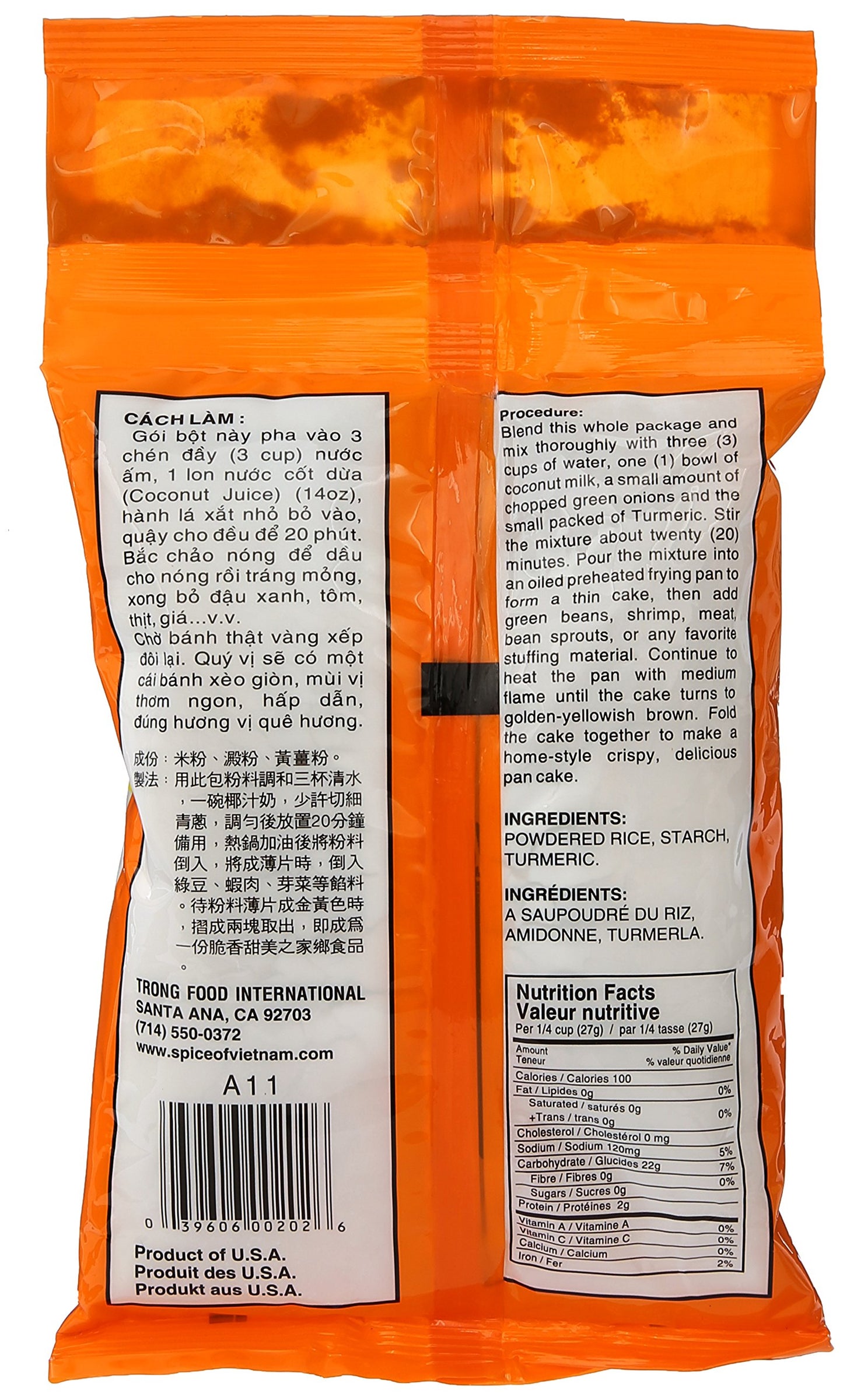 Vietnamese Pancake Flour Mix (Bot Banh Xeo) - 12 Oz.