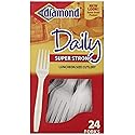 Diamond heavy Duty Plastic Forks, 24 Count