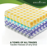 GREENTINK Eco-Friendly Reusable Dish Cloth Set - 24-Pk Multipurpose Kitchen Cleaning Cloth Made from Recycled Materials - Absorbent, Dish Towels