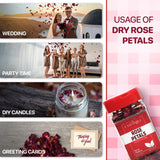 Eastanbul Dried Rose Petals, 0.71oz, Premium Edible Rose Petals, Dried Flower for Herbal Tea, Decoration, Sprinkles, Dessert Topping, From