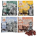 Pearson Ranch Wild Grass Fed Game Variety Pack of 4-2.1oz Bags - Venison, Elk, Buffalo, & Wild Boar - Gluten-Free, MSG-Free, Paleo and Keto Friendly