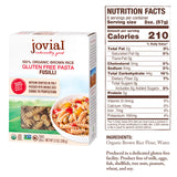 100% Organic Brown Rice Pasta; Fusilli