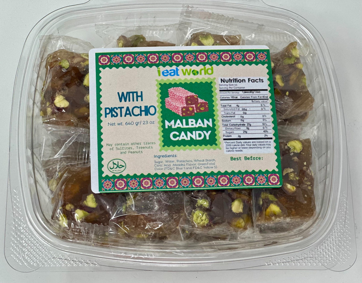IEATWORLD Premium Malban & Nougat Candy Assortment - 12 Varieties of Nut & Fruit Flavors | Authentic Middle Eastern Halal Sweets, Perfect for Gifting