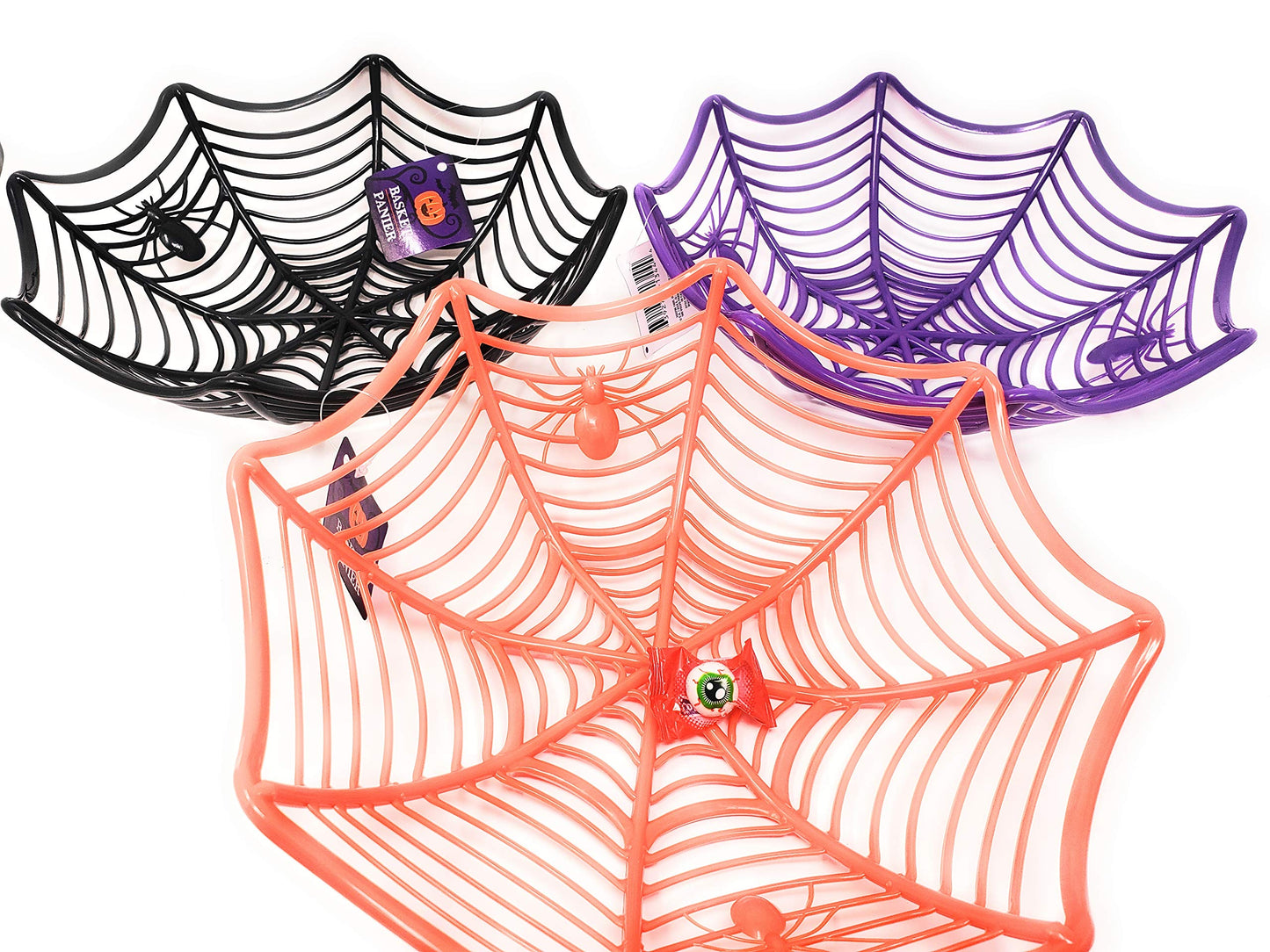 Halloween Spider Basket Bundle with BubbleGum Eyeball Candy and Bloody Bites