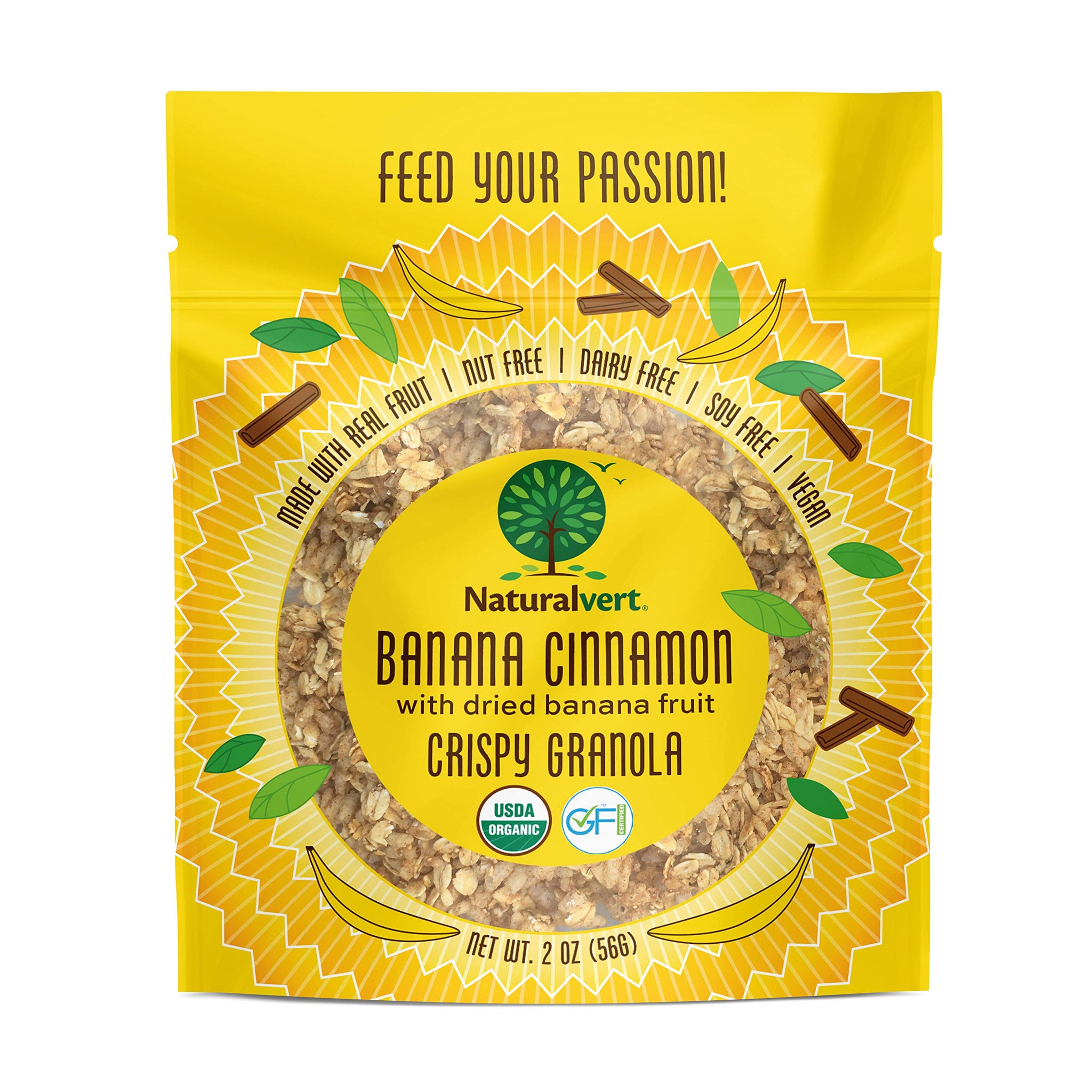 Naturalvert Organic, gluten-free, vegan granola 2oz (Variety Pack of 5)…