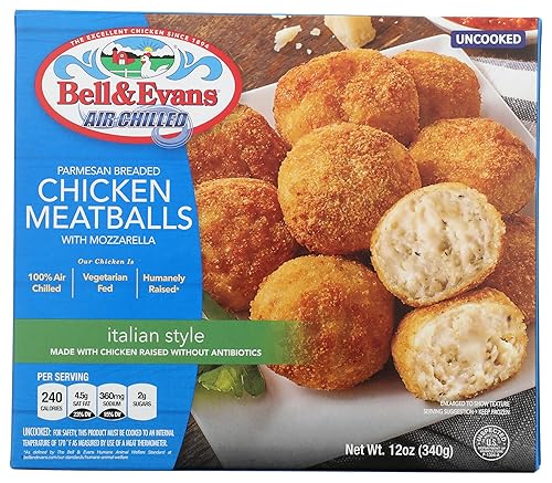Bell & Evans Breaded Parmesan Chicken Meatballs with Mozzarella, 12 OZ