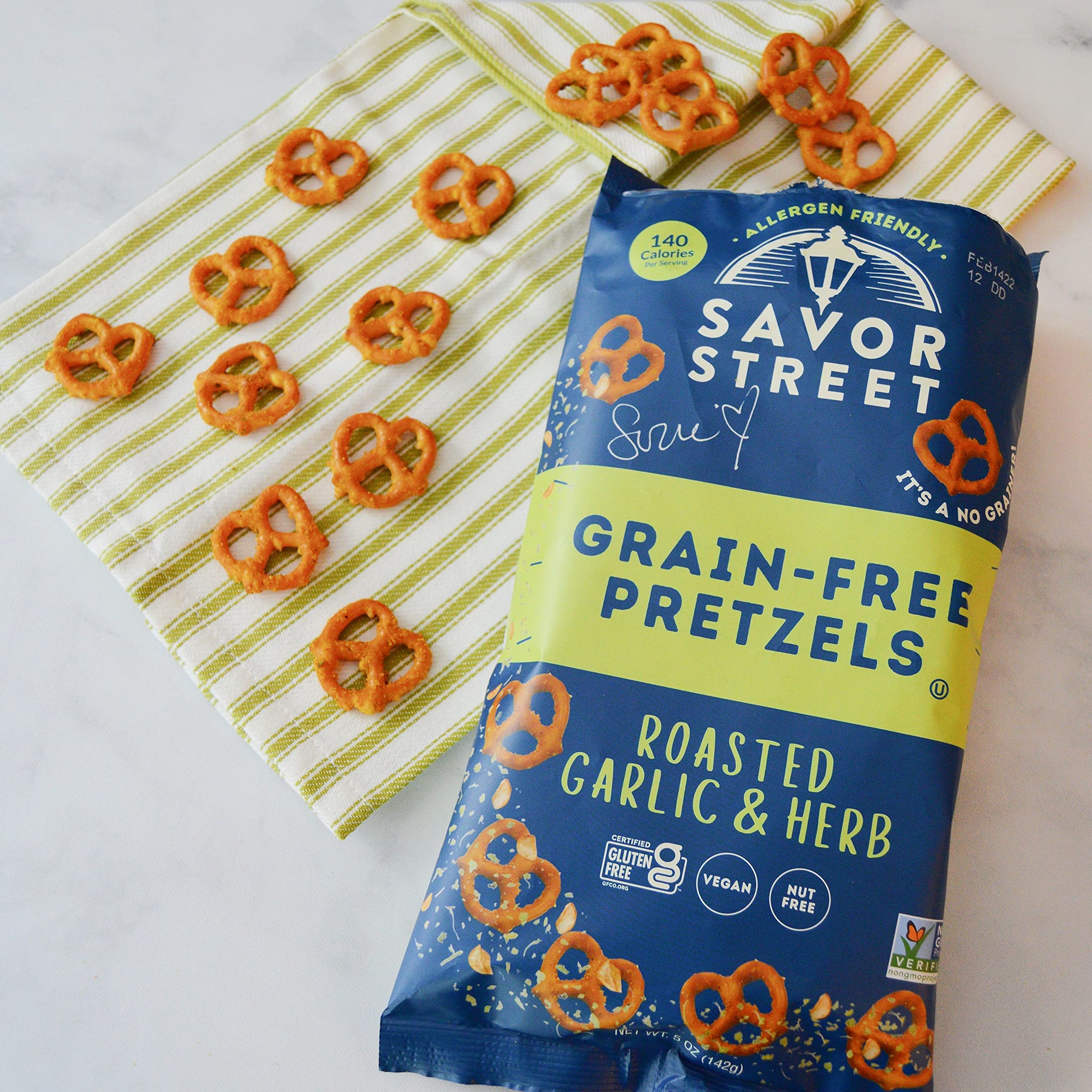 Savor By Susie Garlic & Herb Grain Free Pretzels, 5 OZ