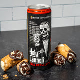 Bones Coffee Company Holy Cannoli Latte Baked Cannoli Flavored Coffee, Medium Roast Ready To Drink Iced Coffee in Can, 11 Fl Oz Can (12 Pack)