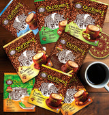 5-Pack OLDTOWN White Coffee 3 in 1 Asian Instant Coffee Package with a Cork Coaster, old town White Coffee 75 Packets with a Random Flavor Sample