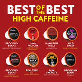 Best of the Best Pods, Variety Pack for Keurig K Cup Brewers, - Strong and Regular Coffee Lovers, Great Gift - 5 Cups of Each, High Caffeine Coffee