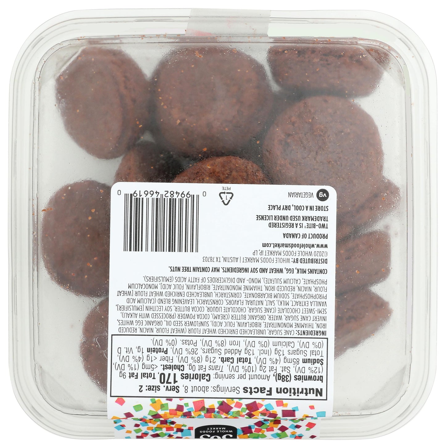365 by Whole Foods Market, Two-Bite Chocolate Brownies, 11.3 oz, Frozen