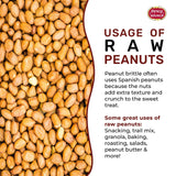 Spicy World Peanuts Raw Whole With Skin 4 LB Jumbo Bag (64oz) | Uncooked, Unsalted, All Natural, USA Grown Red Skin Spanish Grade