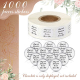 Laumoi 1000 Pcs Hugs and Kisses from The New Mr and Mrs Wedding Stickers, Chocolate Drops Labels Candy Stickers 0.75 Inch for Weddings Engagement