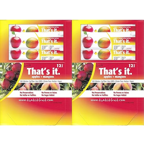 That's It Fruit Bars, Apple and Mango, Pack of 24 (2 Cases)