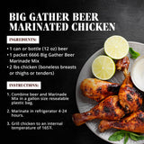 6666 Four Sixes Big Gather Beer Marinade Mix, 1.25 Ounce