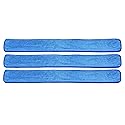 Real Clean 48 inch Microfiber Wet Mop Blue Refill Pads for Flat Mop Frames (Pack of 3)