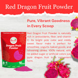 Byait Freeze Dried Dragon Fruit Powder 16 Oz, Fine Pitaya Powder for Food Coloring, Baking, Smoothies, Drinks, Ice Cream, Cocktails, Vegan, Non-GMO