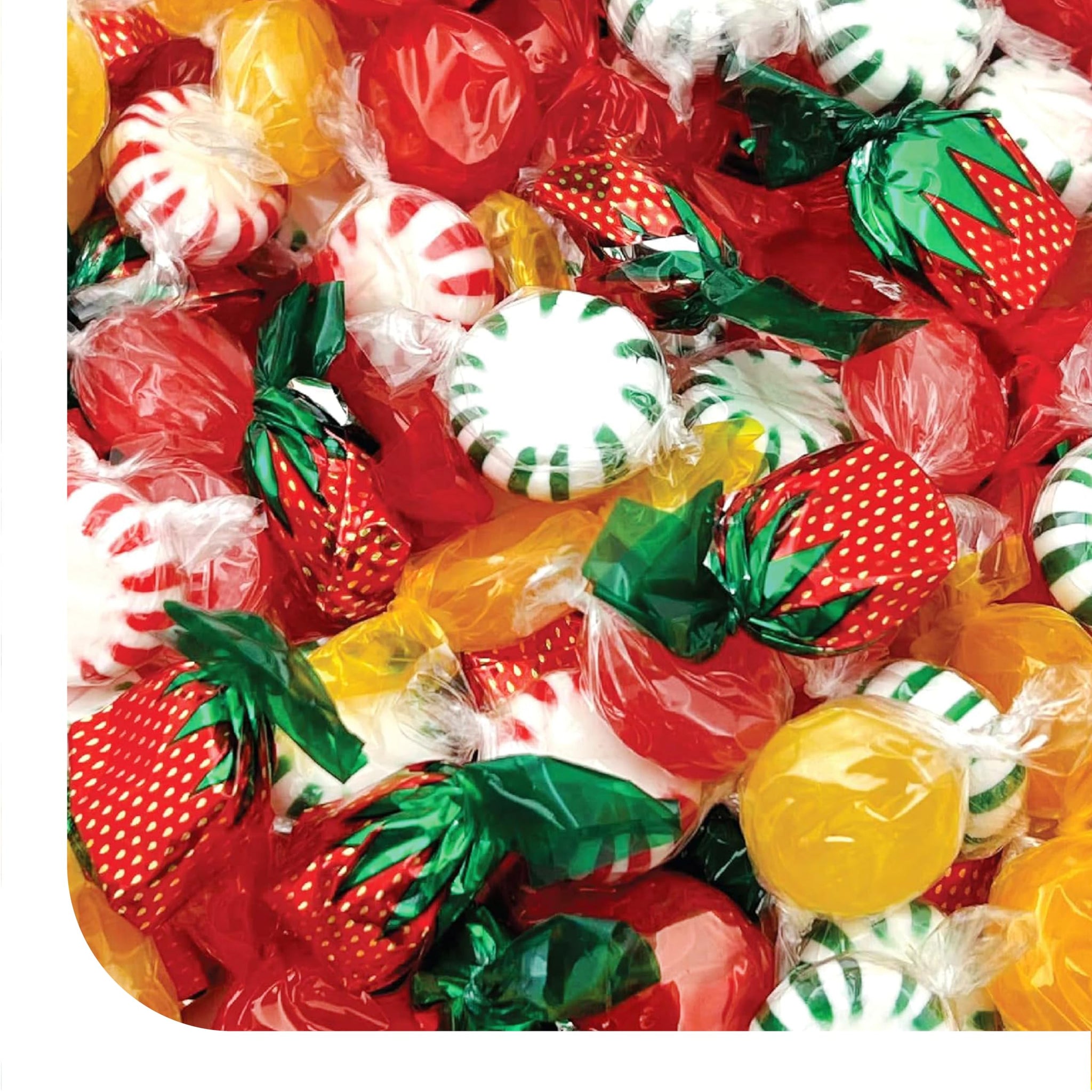 Hard Candy Assortment - 2 Pound Pack - Old Fashioned Hard Candy Individually Wrapped - Strawberry, Cinnamon, Butterscotch, Cherry, Lemon, Peppermint