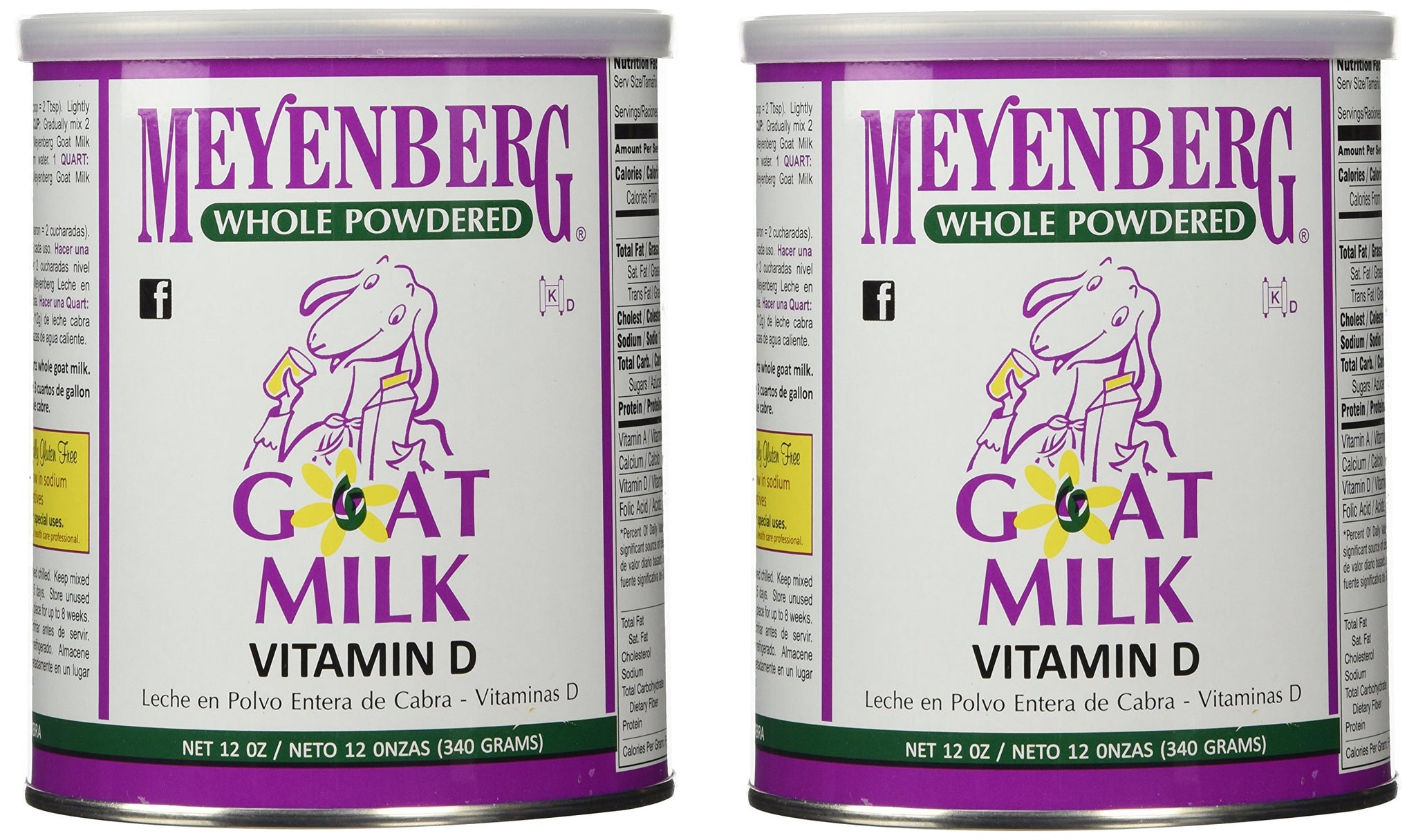 Meyenberg - Meyenberg Goat Milk (Powdered), 12 oz powder (Pack of 2)