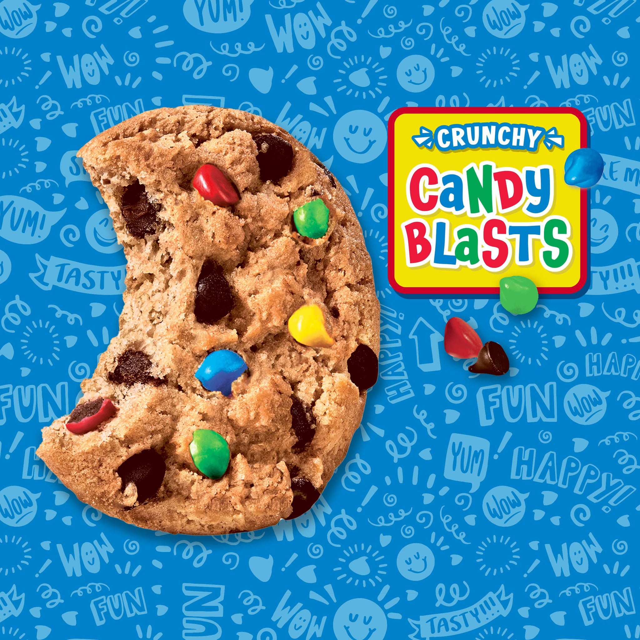 CHIPS AHOY! Candy Blasts Chocolate Chip Cookies, Family Size, 18.9 oz