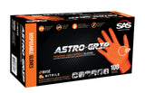 SAS Safety 66573 Astro-Grip Powder?Free 7 Mil Nitrile Gloves, Large, Orange 100/BX