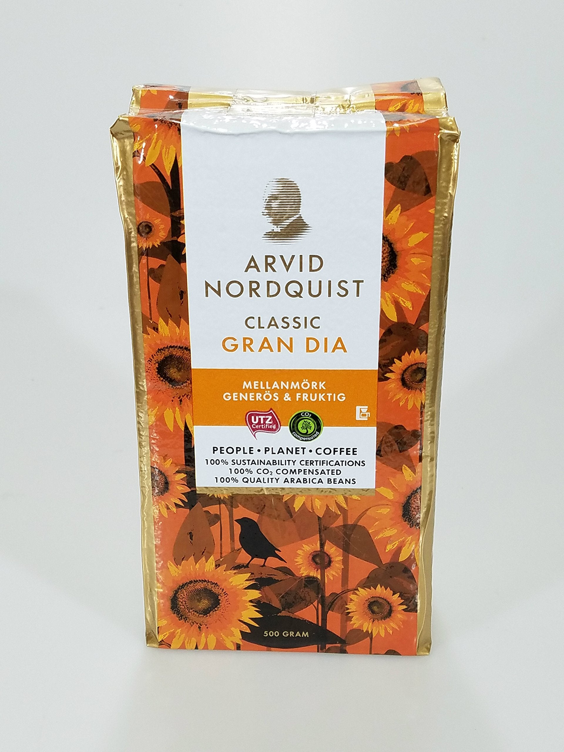 Arvid Norquist Classic Ground Coffee 2 - 17.6oz Bags(500grams) (Gran Dia)