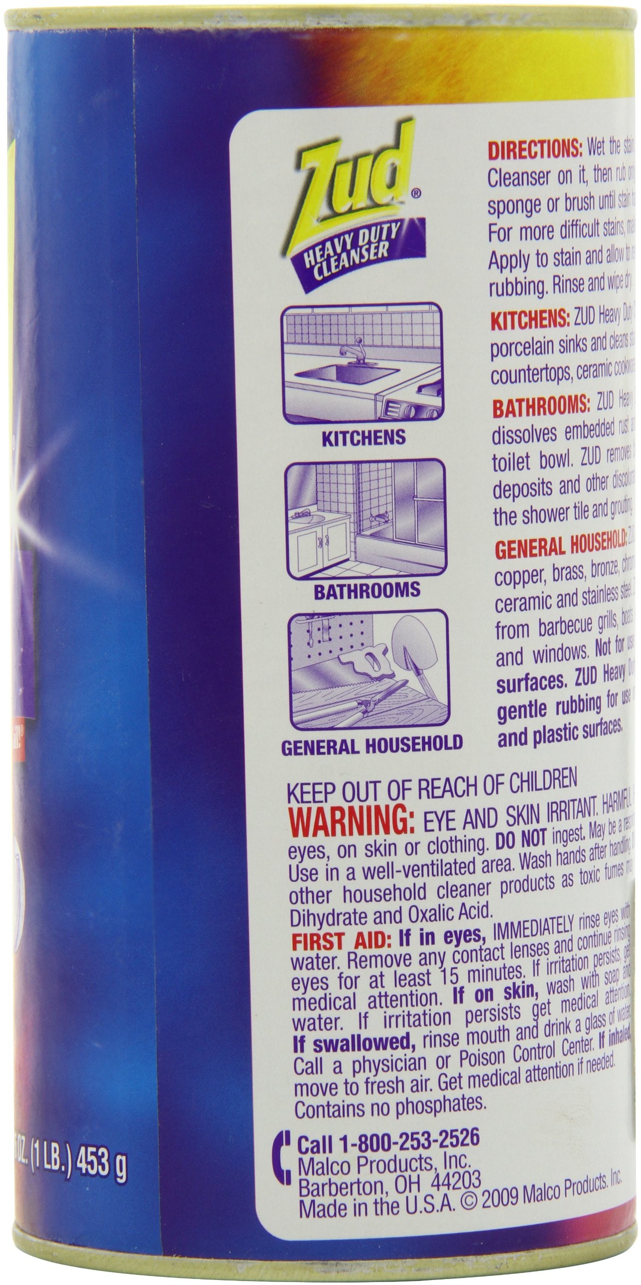 Zud Heavy Duty Cleanser Powder: 16 OZ