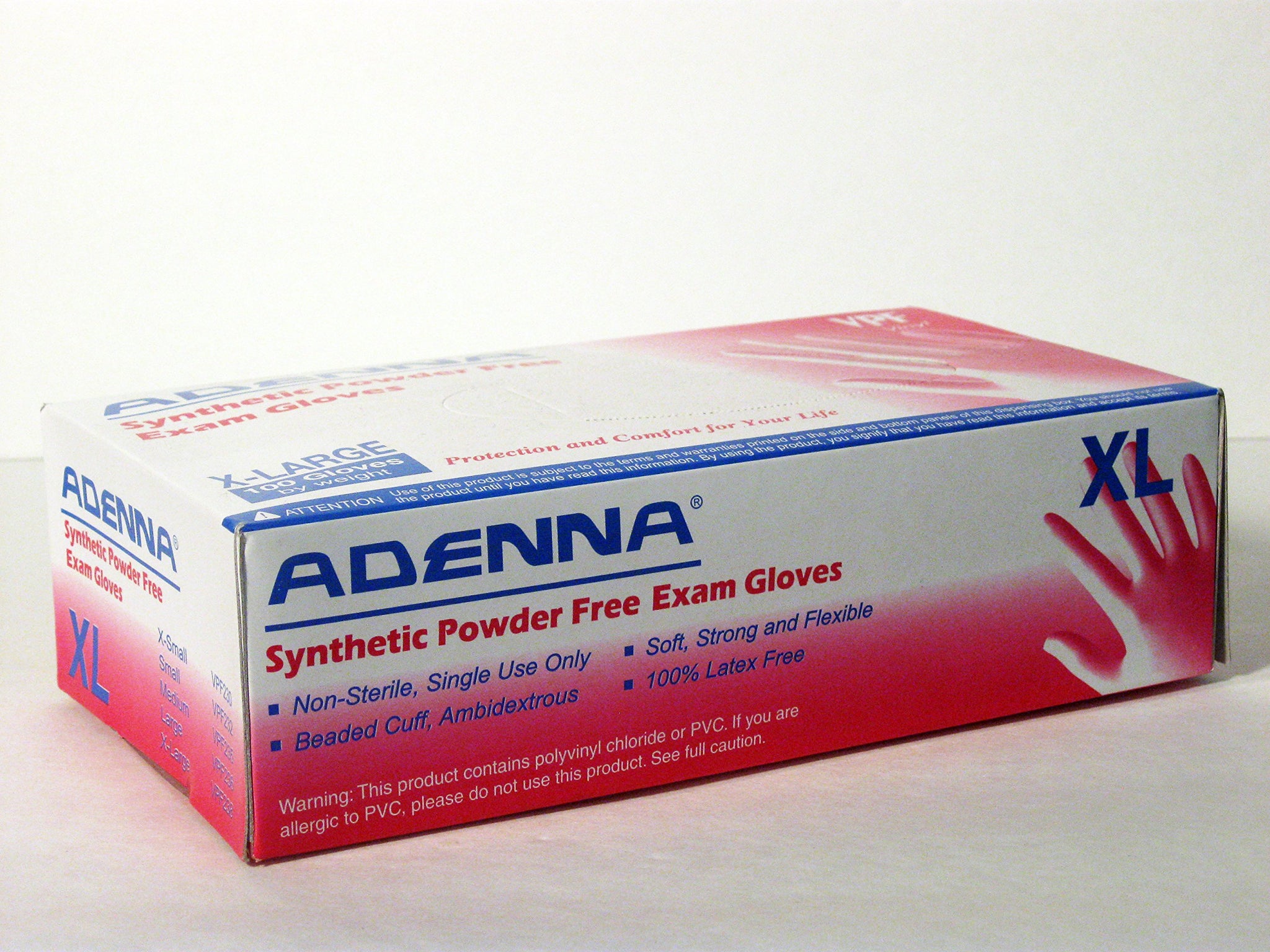 Adenna Vinyl: Vpf238: Synthetic/vinyl Powder Free Examination Gloves: X-large 100/box