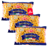 La Fe Rotini Pasta 16oz - 3 Pack - Unenriched Semolina Wheat Italian Pasta Rotini Noodles - Cholesterol & Sodium Free