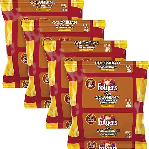 Folgers 100% Columbian Medium Roast Ground Coffee, 40-1.4 Ounce Filter Packs