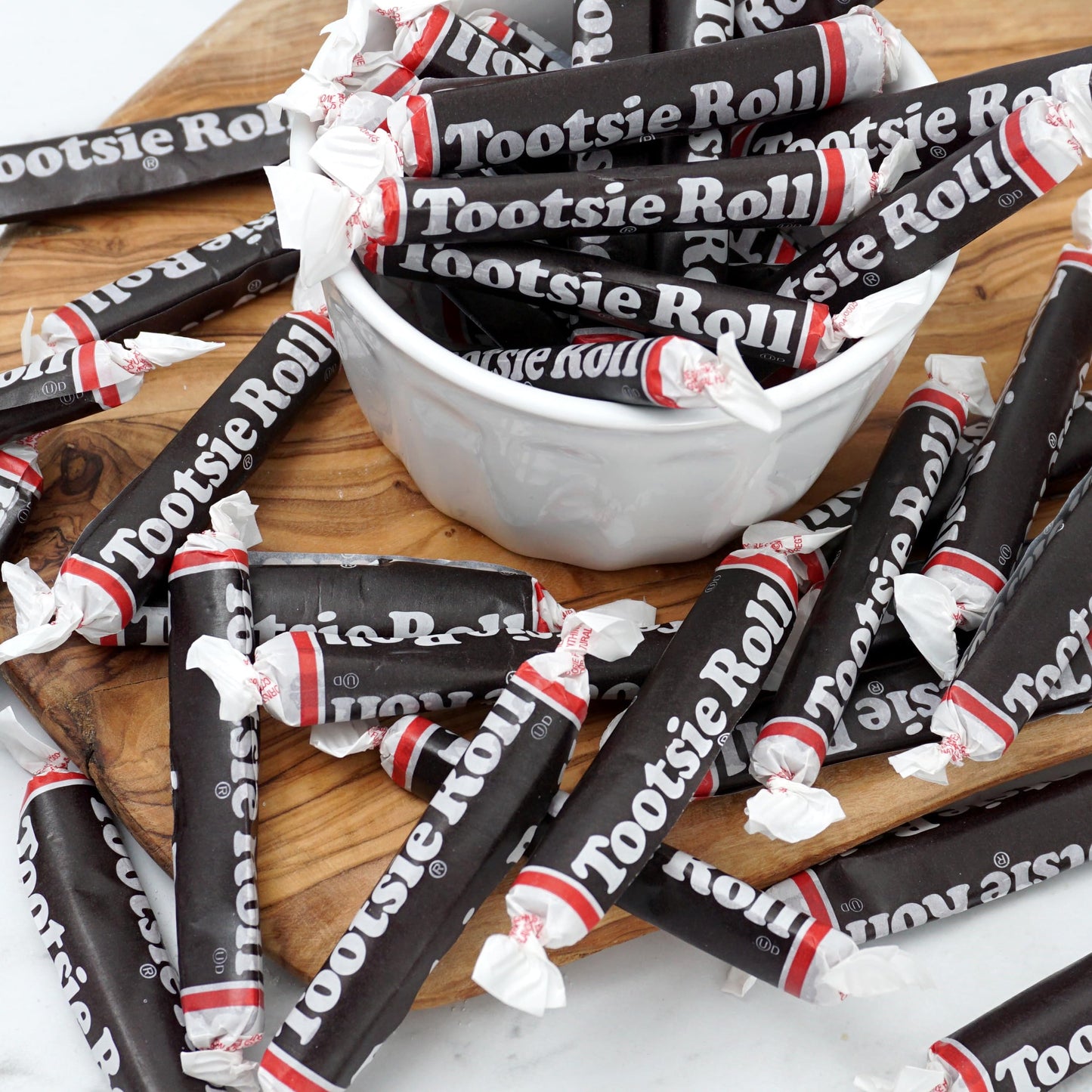 Large Tootsie Rolls, 2lb Bulk Bag (Approx. 85 Pieces), Individually Wrapped Bulk Candy, Chocolate Candy, The Hampton Popcorn & Candy Company