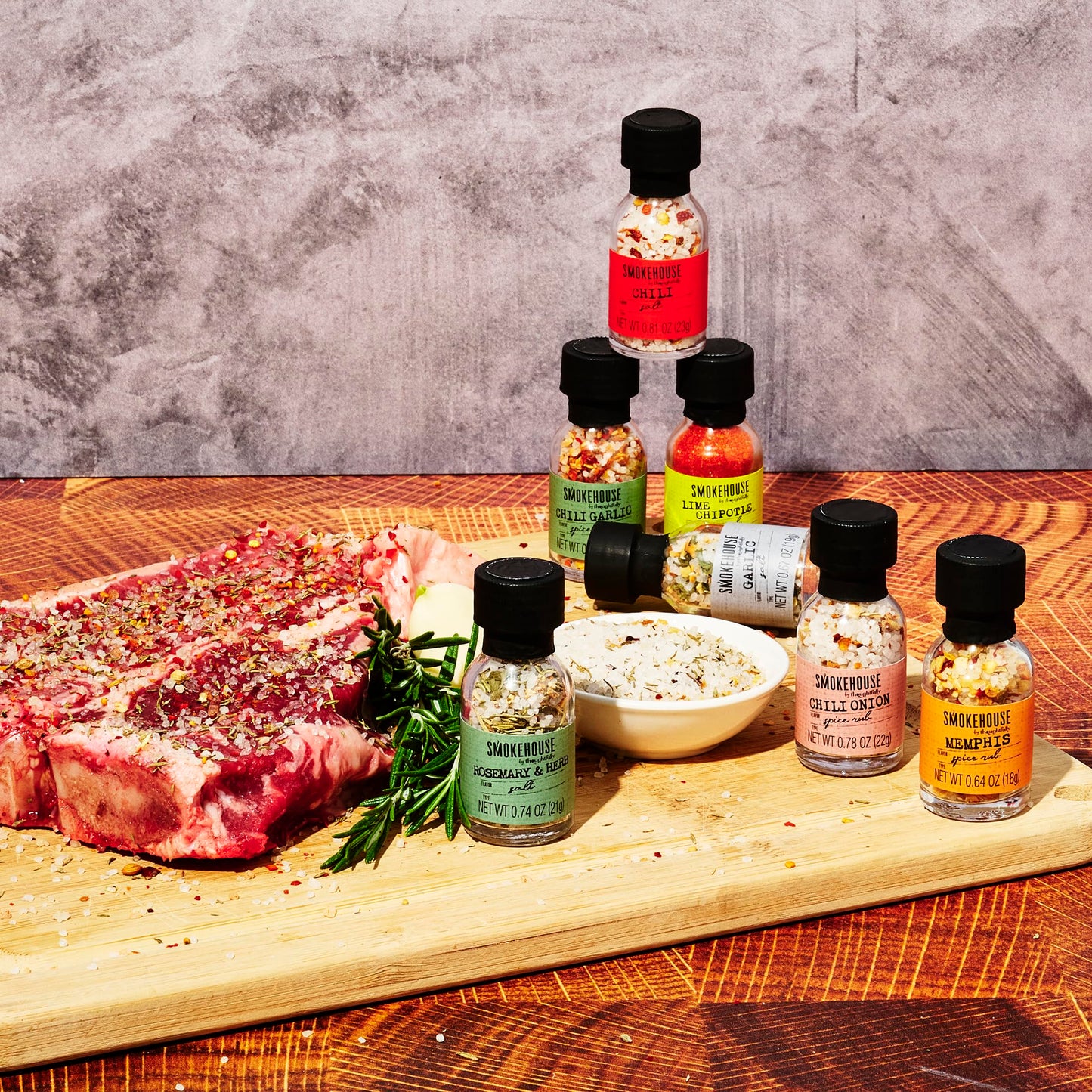 Smokehouse by Thoughtfully, Gourmet Ultimate Grilling Spice Set with Birthday Wrap, Includes 20 BBQ Seasonings & Rubs Like Chili Garlic, Italian,
